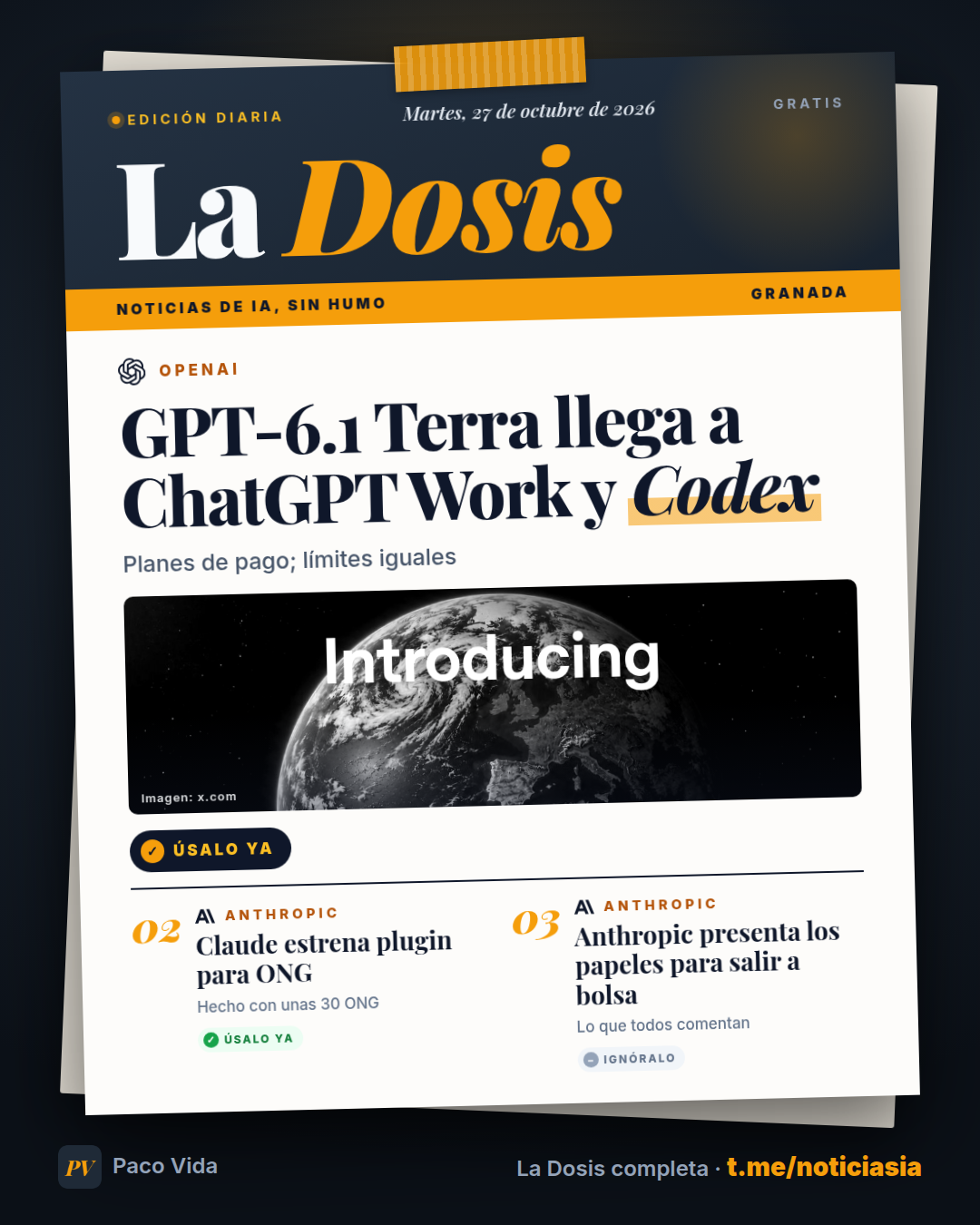 La Dosis del 27 de octubre de 2026